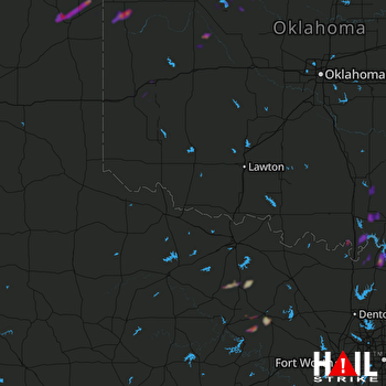 Hail Map Okeene, OK 03-19-2018