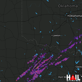 Hail Map Bowie, TX 03-26-2018