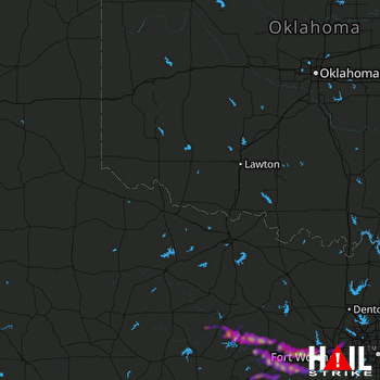 Hail Map Fort Worth, TX 04-21-2018