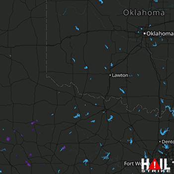 Hail Map Roby, TX 04-25-2018