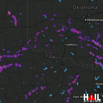 Hail Map Cedar Hill, TX 05-15-2018