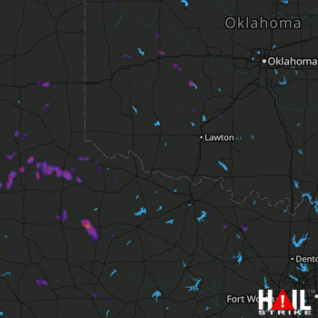 Hail Map Cedar Hill, TX 05-17-2018