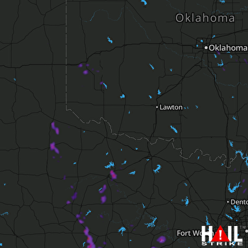 Hail Map Madill, OK 05-25-2018