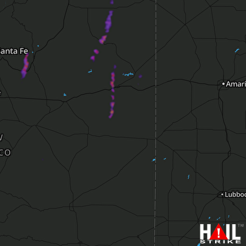 Hail Map Tucumcari, NM 08-13-2018