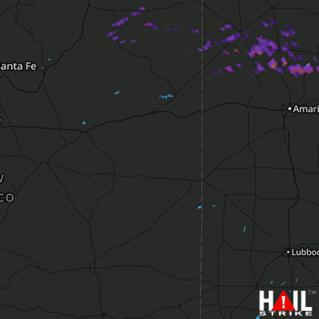 Hail Map Dumas, TX 04-21-2017