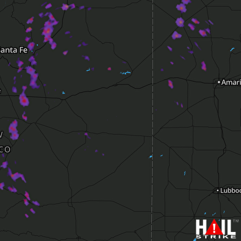 Hail Map Las Vegas, NM 06-25-2017