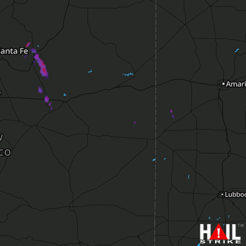Hail Map Las Vegas, NM 08-13-2017