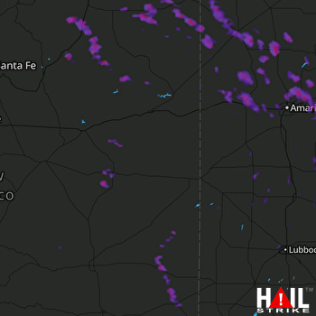 Hail Map Cedar Hill, TX 08-13-2017