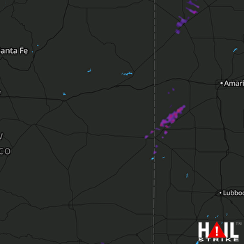 Hail Map Clovis, NM 09-22-2017