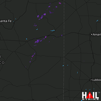Hail Map CANNON AFB 09-25-2017