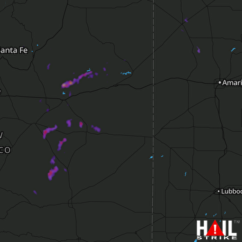 Hail Map CANNON AFB 10-04-2017
