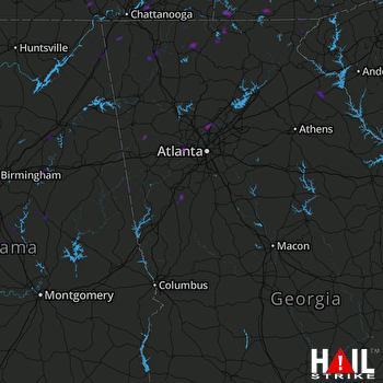 Hail Map Alpharetta, GA 07-30-2019
