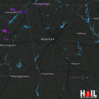 Hail Map Blountsville, AL 04-23-2017