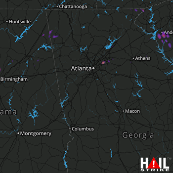 Hail Map Lawrenceville, GA 05-13-2017