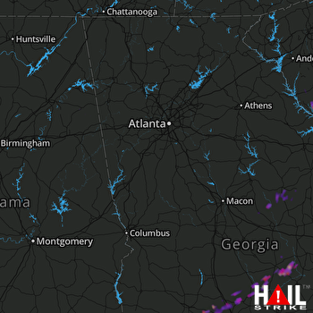 Hail Map Fitzgerald, GA 05-25-2017