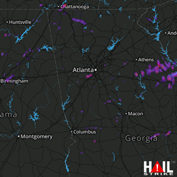 Hail Map Grovetown, GA 05-29-2017