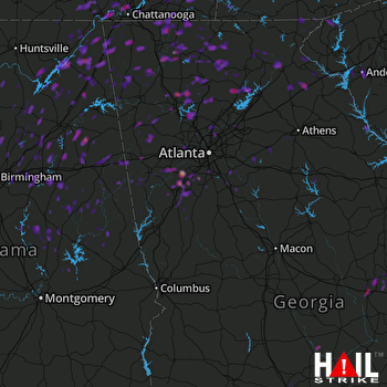 Hail Map Acworth, GA 09-05-2017