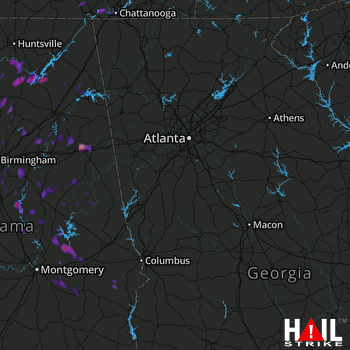 Hail Map Anniston, AL 09-19-2017