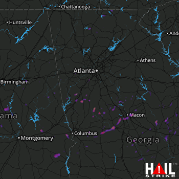 Hail Map Macon, GA 09-22-2017