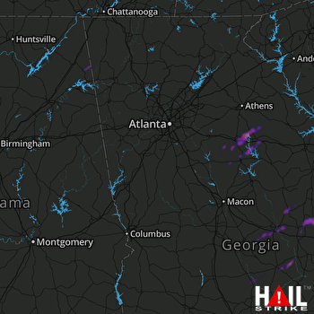 Hail Map Dublin, GA 04-23-2018