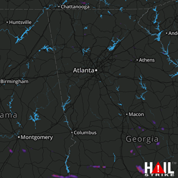 Hail Map Leesburg, GA 07-22-2018