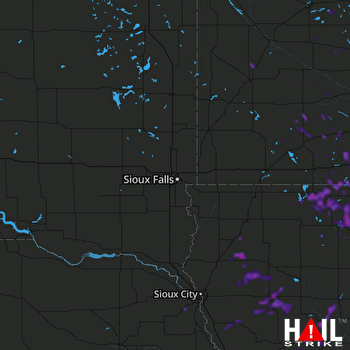 Hail Map Spirit Lake, IA 08-20-2019