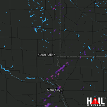 Hail Map North Sioux City, SD 10-11-2020