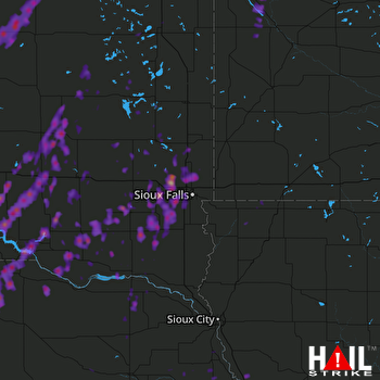 Hail Map Huron, SD 06-13-2017