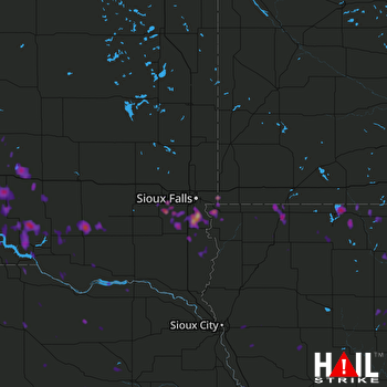 Hail Map Mankato, MN 08-01-2017
