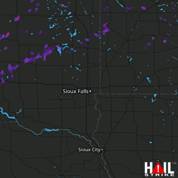 Hail Map Redfield, SD 08-25-2017