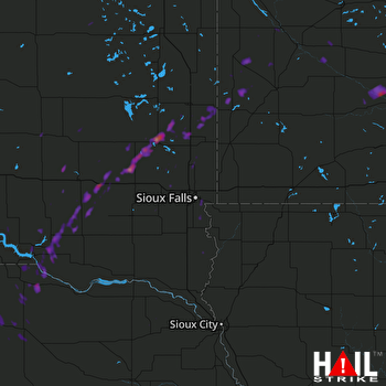Hail Map Madison, SD 09-23-2017