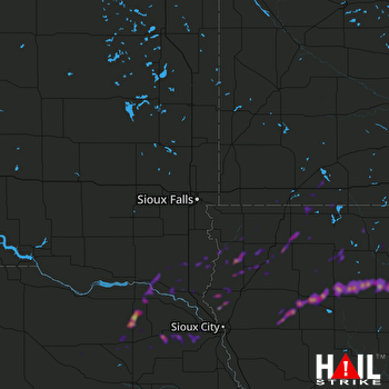 Hail Map Sioux Center, IA 05-01-2018