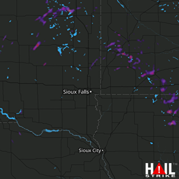 Hail Map Estherville, IA 05-23-2018
