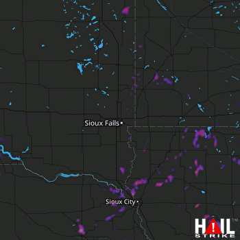 Hail Map Norfolk, NE 06-24-2018