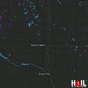 Hail Map Miller, SD 07-04-2018