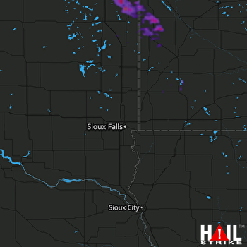 Hail Map Milbank, SD 07-10-2018
