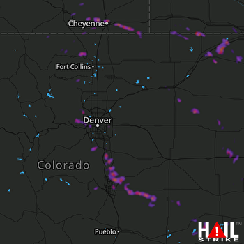 Hail Map Colorado Springs, CO 06-26-2020