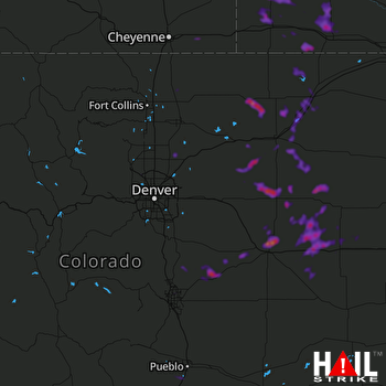 Hail Map Calhan, CO 06-20-2021