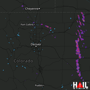 Hail Map Eaton, CO 08-02-2017