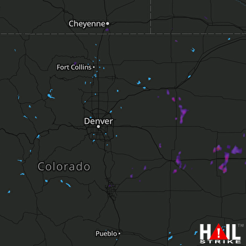 Hail Map Peyton, CO 08-15-2017