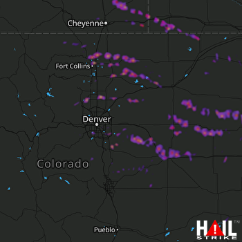 Hail Map Aurora, CO 06-19-2018