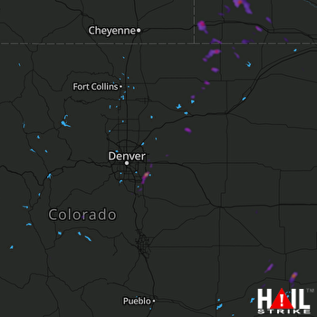 Hail Map Aurora, CO 07-17-2018