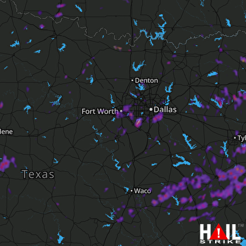 Hail Map Arlington, TX 05-18-2019