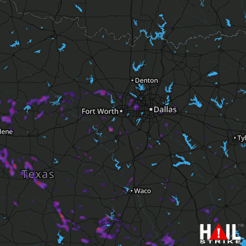 Hail Map Irving, TX 06-17-2019