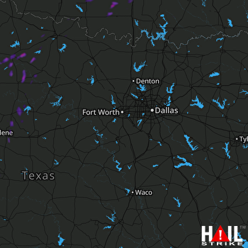 Hail Map DALLAS/FTW 07-08-2019