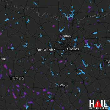 Hail Map Denton, TX 05-24-2020
