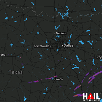 Hail Map Palestine, TX 05-21-2017