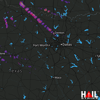 Hail Map Denton, TX 05-23-2017
