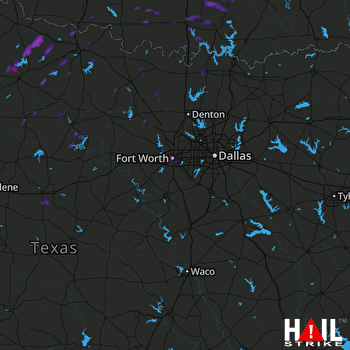 Hail Map DALLAS/FTW 07-04-2017