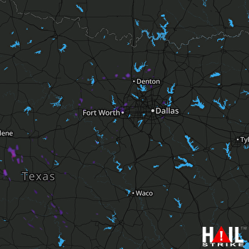 Hail Map Coleman, TX 07-05-2017